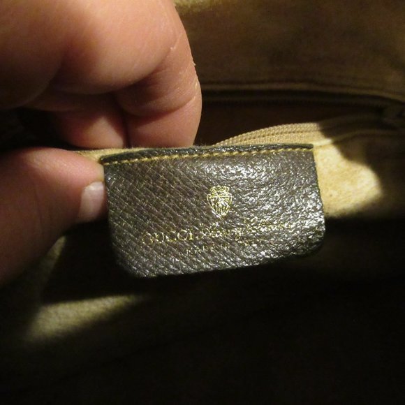 Gucci Beige and Brown Shoulder Bag with Red and Green Stripe - Picture 5 of 11